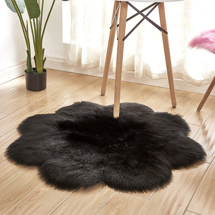 Artificial Wool Rugs for Bedroom Soft Faux Sheepskin Chair Covers Seat Cushions Soft Fluffy Shaggy Rugs Luxury Home Decor