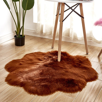 Artificial Wool Rugs for Bedroom Soft Faux Sheepskin Chair Covers Seat Cushions Soft Fluffy Shaggy Rugs Luxury Home Decor