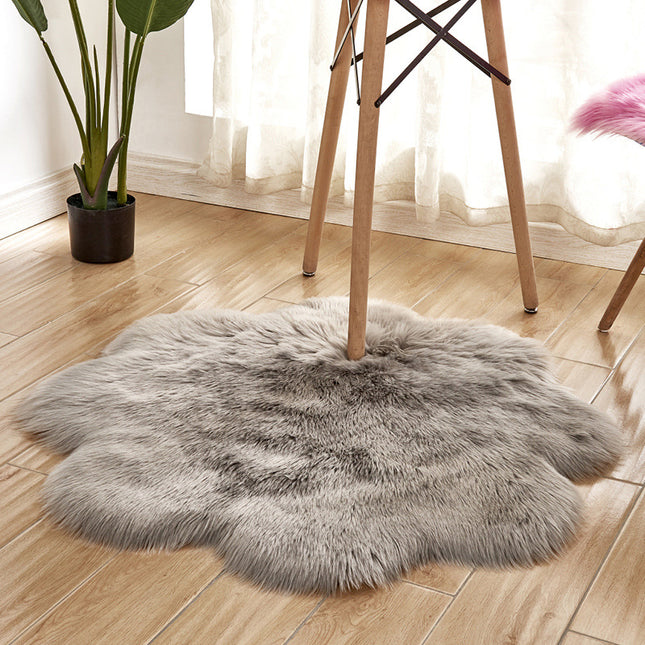 Artificial Wool Rugs for Bedroom Soft Faux Sheepskin Chair Covers Seat Cushions Soft Fluffy Shaggy Rugs Luxury Home Decor