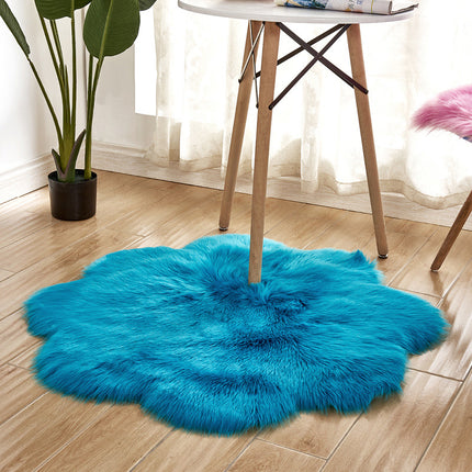 Artificial Wool Rugs for Bedroom Soft Faux Sheepskin Chair Covers Seat Cushions Soft Fluffy Shaggy Rugs Luxury Home Decor