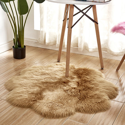 Artificial Wool Rugs for Bedroom Soft Faux Sheepskin Chair Covers Seat Cushions Soft Fluffy Shaggy Rugs Luxury Home Decor