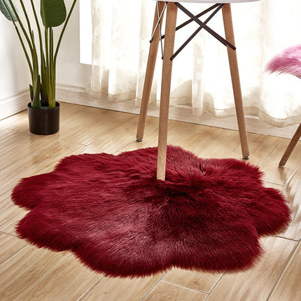Artificial Wool Rugs for Bedroom Soft Faux Sheepskin Chair Covers Seat Cushions Soft Fluffy Shaggy Rugs Luxury Home Decor