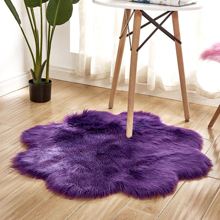 Artificial Wool Rugs for Bedroom Soft Faux Sheepskin Chair Covers Seat Cushions Soft Fluffy Shaggy Rugs Luxury Home Decor