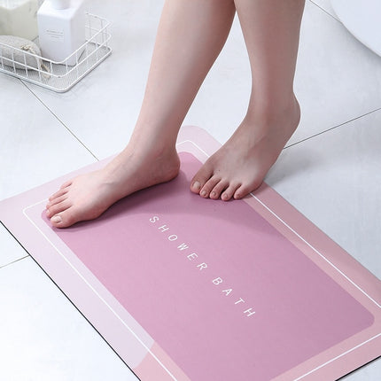 Diatomite Bath rug mat, absorbent diatomite bathroom mats Anti-slip bathroom floor mat, for kitchen bedroom bathroom decor