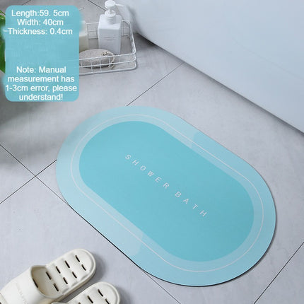 Diatomite Bath rug mat, absorbent diatomite bathroom mats Anti-slip bathroom floor mat, for kitchen bedroom bathroom decor