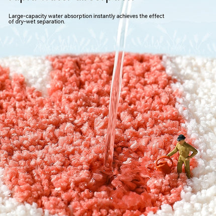 Red Bathroom Rug Anti-slip Microfiber Plush Bathmat Small Cool Shower Rug Washable Absorbent Floor Mat for Bathtub Sinks