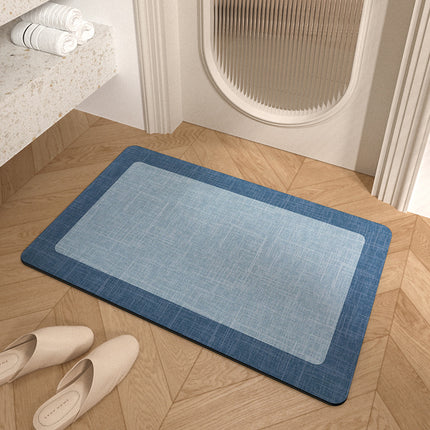 Quick dry bathroom floor mat, absorbent household bath mats, rubber non-slip bottom, easy to clean, easy bathroom rugs