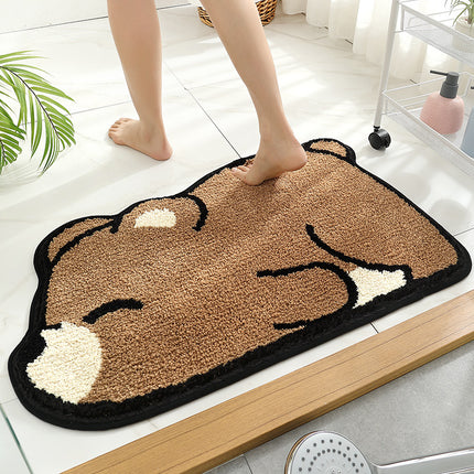 Half Round Bath Mats, Entrance Carpet Cartoon Doormat, Half Round Cute Entrance Welcome Mat, Half Round Non-Slip Rug