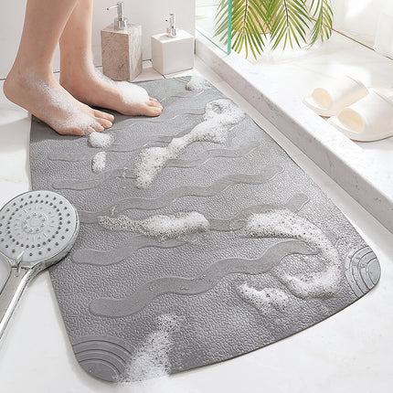 Shower Mat Non Slip Bathmat Anti Mould Bathroom Rug - TPE Material Soft Bath Mats with Suction Cups for Inside Shower, Easy to Clean