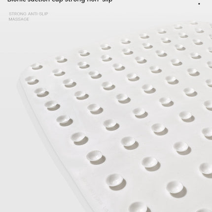 Shower Mat Non Slip Bathmat Anti Mould Bathroom Rug - TPE Material Soft Bath Mats with Suction Cups for Inside Shower, Easy to Clean