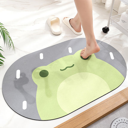 Cute Cartoon Bathroom Rugs Entrance Non-slip Bath Mat, Home Bathroom Absorbent Floor Mat, Toilet Quick Dry Mat, Bathroom Shower Mat