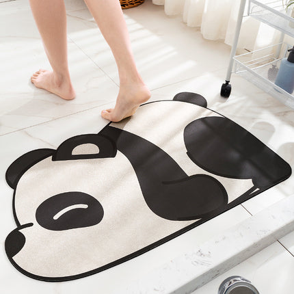 Cute Cartoon Bathroom Rugs Entrance Non-slip Bath Mat, Home Bathroom Absorbent Floor Mat, Toilet Quick Dry Mat, Bathroom Shower Mat