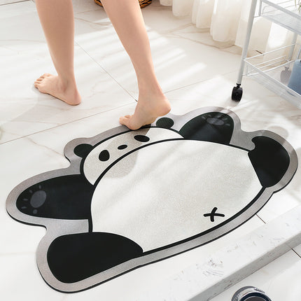 Cute Cartoon Bathroom Rugs Entrance Non-slip Bath Mat, Home Bathroom Absorbent Floor Mat, Toilet Quick Dry Mat, Bathroom Shower Mat