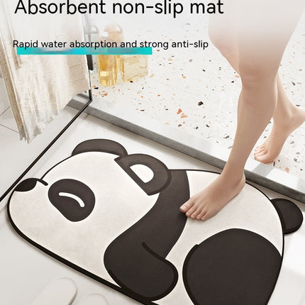 Cute Cartoon Bathroom Rugs Entrance Non-slip Bath Mat, Home Bathroom Absorbent Floor Mat, Toilet Quick Dry Mat, Bathroom Shower Mat