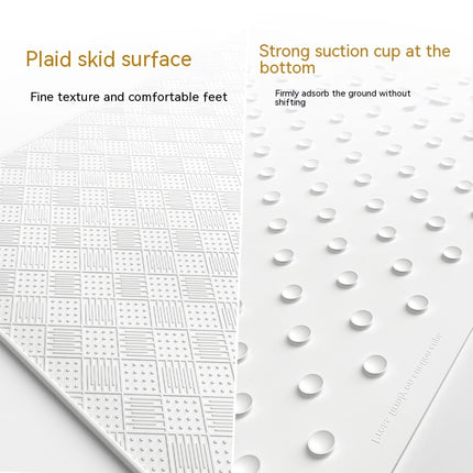 Bathtub and Shower Mat, Non-Slip Safety Floor Mat, Powerful Bathtub Mats with Suction Cup, Checkered Non-Slip Surface