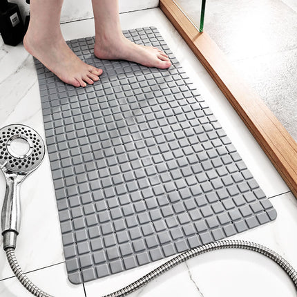 Bath mat with suction cups Small square shower mat Anti-mold and non-slip bathroom mat rug with drainage holes Machine washable