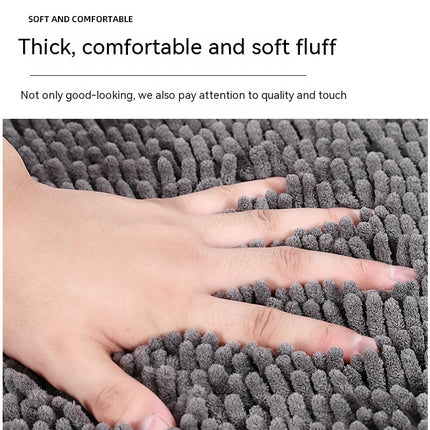 Chenille Bath Rug Shower Mat - Absorbent Microfiber Rugs Mats for Bathroom Floors and Tubs
