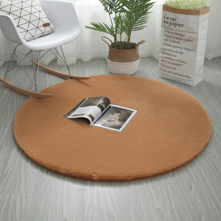 Super Soft Faux Rabbit Fur Chair Cover Sofa Cover Area Rug - Bedroom Floor Couch Living Room Round Rugs