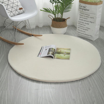 Super Soft Faux Rabbit Fur Chair Cover Sofa Cover Area Rug - Bedroom Floor Couch Living Room Round Rugs