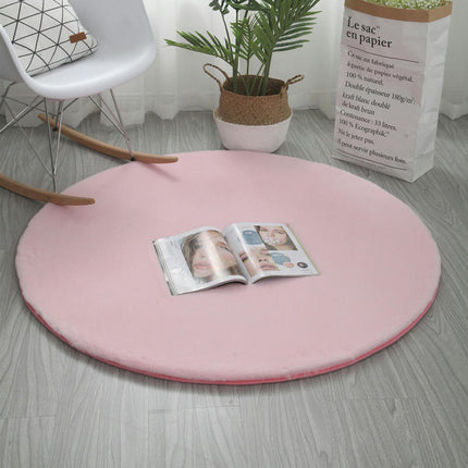 Super Soft Faux Rabbit Fur Chair Cover Sofa Cover Area Rug - Bedroom Floor Couch Living Room Round Rugs