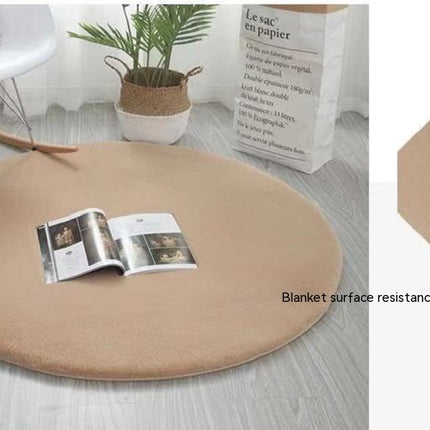 Super Soft Faux Rabbit Fur Chair Cover Sofa Cover Area Rug - Bedroom Floor Couch Living Room Round Rugs