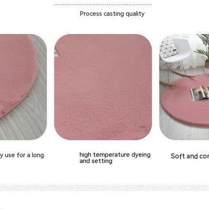 Super Soft Faux Rabbit Fur Chair Cover Sofa Cover Area Rug - Bedroom Floor Couch Living Room Round Rugs