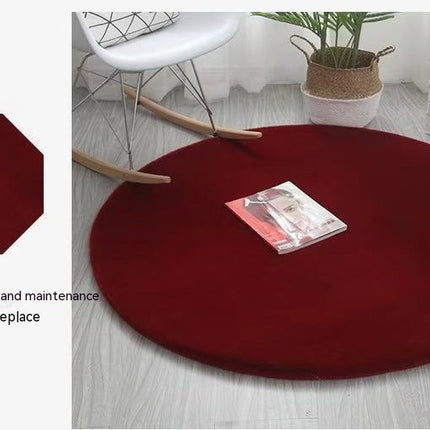Super Soft Faux Rabbit Fur Chair Cover Sofa Cover Area Rug - Bedroom Floor Couch Living Room Round Rugs