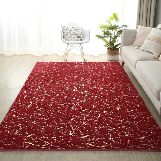 Soft Gold Modern Colorful Abstract Area Rug Non-Slip Fluffy Rectangular Plush Velvet Home Decor Rugs