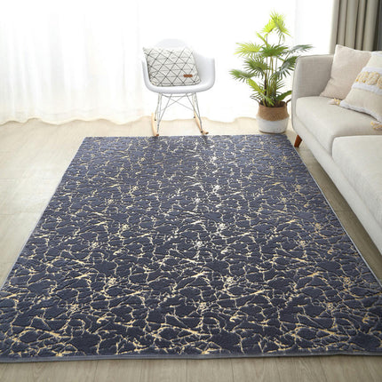 Soft Gold Modern Colorful Abstract Area Rug Non-Slip Fluffy Rectangular Plush Velvet Home Decor Rugs