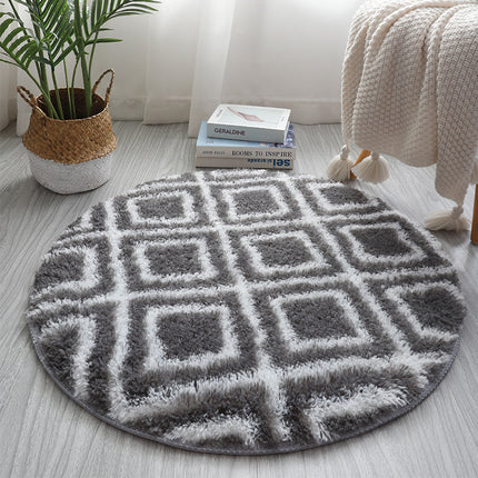 Tie Dye Round Rugs Super Soft Shaggy Pile Kids Bedroom Area Rugs Geometric Round Rugs - Non-Slip Home Decor Cute Teen Room Rugs