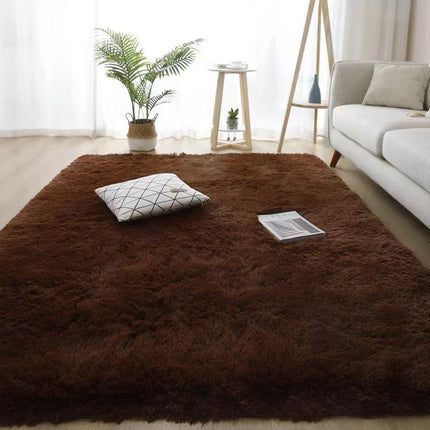 Soft fluffy rugs for bedrooms, tie-dye rugs for living rooms, non-slip shaggy rugs for children's beds, room floor area rugs