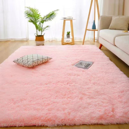 Soft fluffy rugs for bedrooms, tie-dye rugs for living rooms, non-slip shaggy rugs for children's beds, room floor area rugs