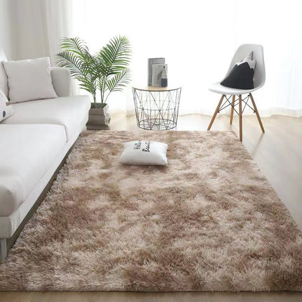 Soft fluffy rugs for bedrooms, tie-dye rugs for living rooms, non-slip shaggy rugs for children's beds, room floor area rugs
