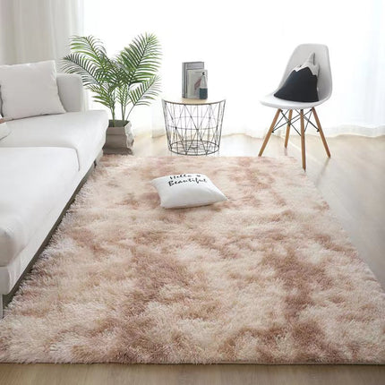 Soft fluffy rugs for bedrooms, tie-dye rugs for living rooms, non-slip shaggy rugs for children's beds, room floor area rugs