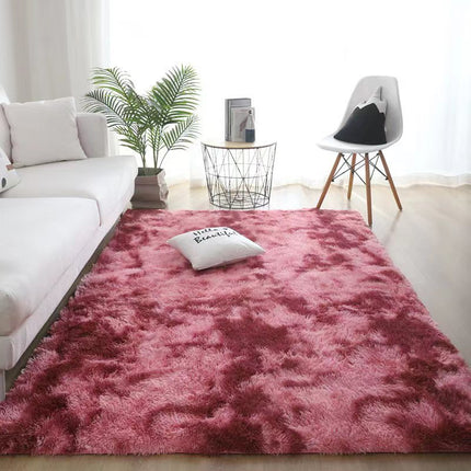 Soft fluffy rugs for bedrooms, tie-dye rugs for living rooms, non-slip shaggy rugs for children's beds, room floor area rugs