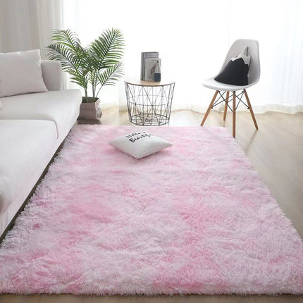Soft fluffy rugs for bedrooms, tie-dye rugs for living rooms, non-slip shaggy rugs for children's beds, room floor area rugs