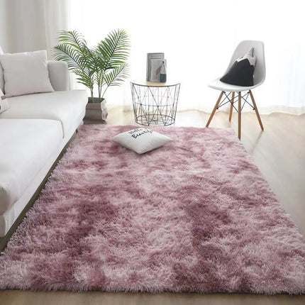 Soft fluffy rugs for bedrooms, tie-dye rugs for living rooms, non-slip shaggy rugs for children's beds, room floor area rugs