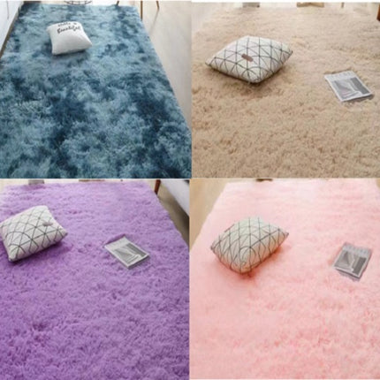 Soft fluffy rugs for bedrooms, tie-dye rugs for living rooms, non-slip shaggy rugs for children's beds, room floor area rugs