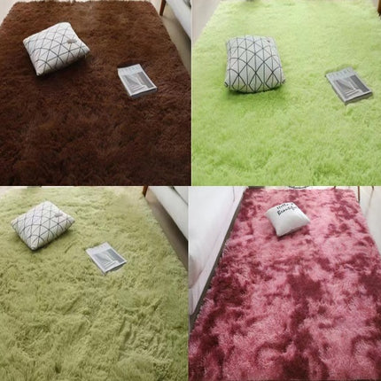 Soft fluffy rugs for bedrooms, tie-dye rugs for living rooms, non-slip shaggy rugs for children's beds, room floor area rugs