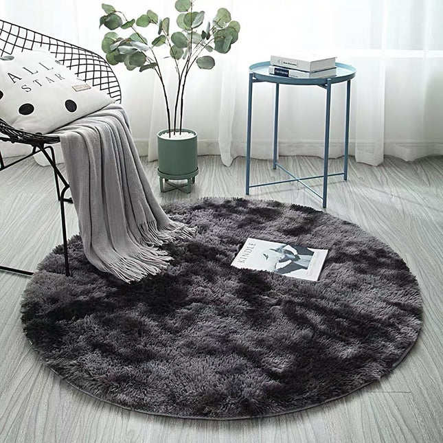 Tie Dye Round Rugs -Super Soft Shaggy Pile -Round Area Rugs for Children's Bedrooms Fluffy Shaggy Round Rugs