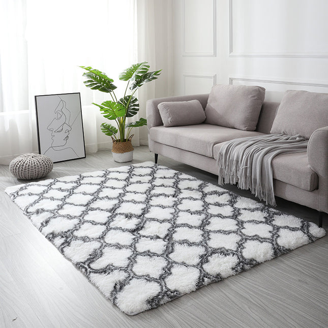 Rectangle Carpet Super Soft Shaggy Pile Kids Bedroom Area Rugs Anti-slip Geometric Rectangle Rugs - Living Room Home Decoration