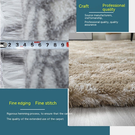 Rectangle Carpet Super Soft Shaggy Pile Kids Bedroom Area Rugs Anti-slip Geometric Rectangle Rugs - Living Room Home Decoration