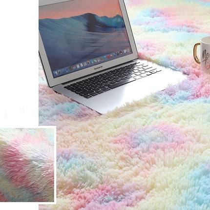 Ultra Soft Area Rugs for Bedroom Living Room -Tie Dye Non-Slip Shaggy Rugs - Indoor Geometric Shaggy Rugs