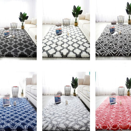 Ultra Soft Area Rugs for Bedroom Living Room -Tie Dye Non-Slip Shaggy Rugs - Indoor Geometric Shaggy Rugs