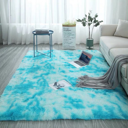 Ultra Soft Fluffy Area Rugs for Bedroom , Shaggy Bedroom Carpet, Living Room Shag Furry Floor Rugs, Non-Slip Tie-Dyed Floor Carpet