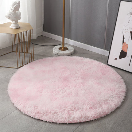 Round Rugs for Bedrooms, Plush Round Rugs for Children's Rooms, Shaggy Carpet for Teenage Girl's Nursery Dorm Room, Cute Home Decorations