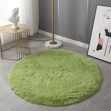 Round Rugs for Bedrooms, Plush Round Rugs for Children's Rooms, Shaggy Carpet for Teenage Girl's Nursery Dorm Room, Cute Home Decorations