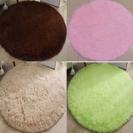 Bedroom Silk Rugs, Kids Room Plush Round Rugs , Teen Room Plush Rugs, Dorm Room Plush Shaggy Rugs, Cute Baby Room Decorations