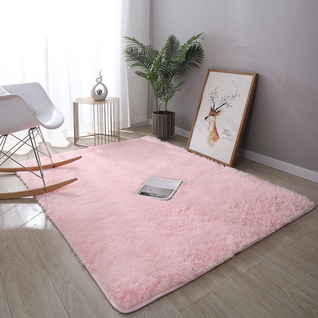 Soft And Fluffy Rectangular Carpet, Solid Color Cozy Shaggy Carpet, Living Room  Floor Bedside Home Decoration