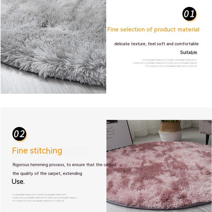Tie Dye Round Rugs, Artificial Wool Rugs for Living Room, Fluffy Washable Shaggy Rugs for Bedroom Teenager's Room Dormitory Decorations